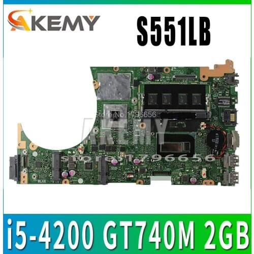 For ASUS S551LB S551LN S551LA R553L mainboard motherboard non-integrated GT740M 2GB N14P-GV2-S-A1 with i5-4200 cpu DDR3 Tested