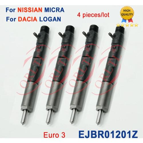 EJBR01201Z Euro 3 diesel fuel injector nozzle assembly EJB R01201Z fuel dispenser injector for NISSAN MICRA DACIA LOGAN