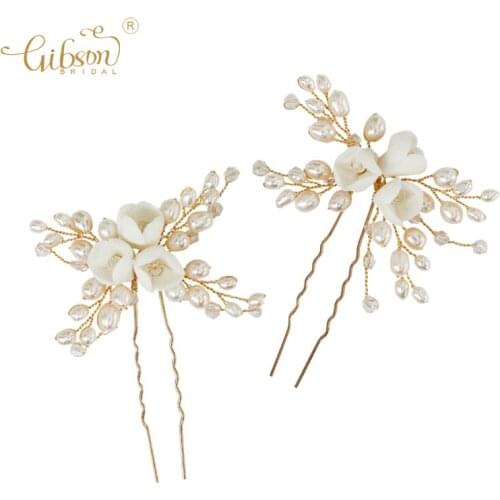 Handmade Bride Headpiece Freshwater Pearls Crystal Hair Accessories Bridal Hair Pin For Wedding Hairstyles