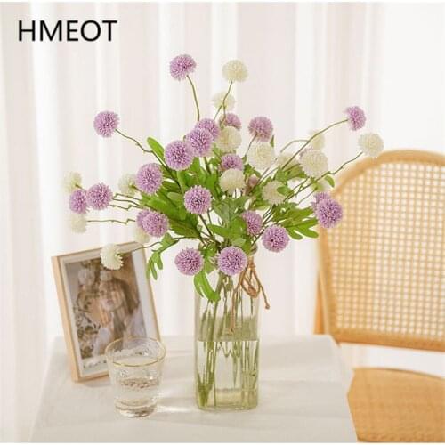 INS Dandelion Pompom Artificial Flower Plants Fake Flower DIY Wedding Flower Arrangement Accessories Home Decoration Photo Props