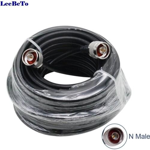 50 Ohms Coaxial Cable 10 Meters 50-5 GSM Booster Repeater Cable N-type Antenna Cable for Repeater Connect Outdoor /Indoor Antenn