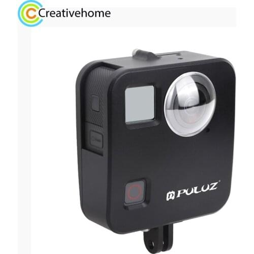 PULUZ for GoPro Fusion Housing Shell CNC Aluminum Alloy Protective Cage with Basic Mount & Lens Caps