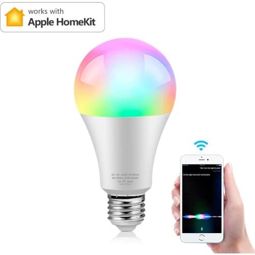 WiFi/Bluetooth Bulbs Neon Light RGBWW LED Bulb E27 Smart Home Lighting AC85-265V LED Lamp work with IOS Siri Voice Control Lamp