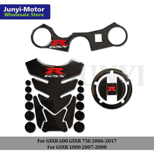 Fuel Tank Pad Cover Sticker For Suzuki GSXR 600 750 2006 2007 2008 2009 2010 GSXR 1000 2007 2008 Carbon Fiber Motorcycle Decal