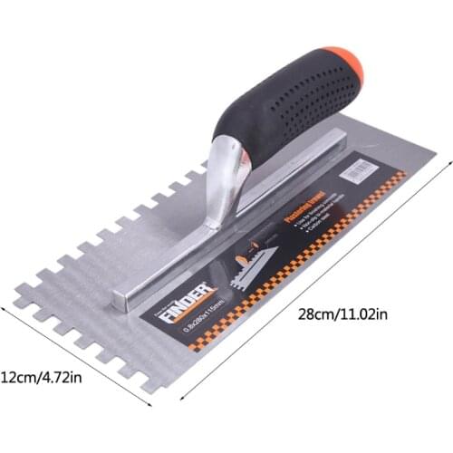 2021 New Tooth Shaped Carbon Steel Plastering Trowel with TPE TPR Plastic Handle Wooden Handle Plastering Trowel