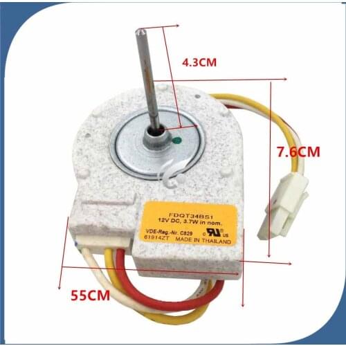 Good for refrigerator freezer FDQT34BS1 Fan motor 12V DC refrigerator