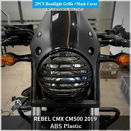 CMX 500 300 Headlight Fairing Windshield Mask Cover & Head Light Guard Protector for Honda Rebel CMX300 CMX500 2017 2018 2019