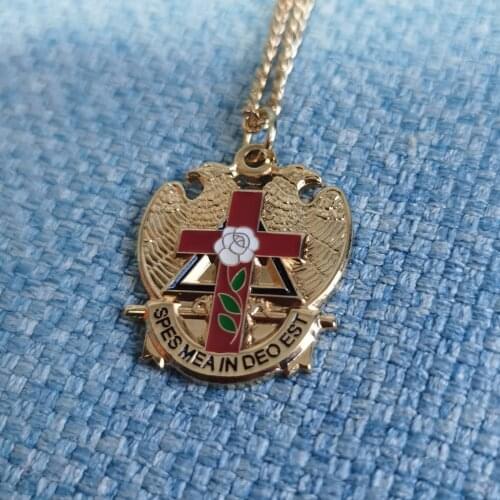 Wholesale Custom Scottish Rite Rose Croix Cross 32 Degree Masonic Masonry Freemason Pendant Necklace