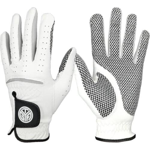 Golf Gloves MenS Non-Slip Gloves Palm Silicone Sheepskin Single Ventilated Gloves For Left And Right Hands Golf Accessories