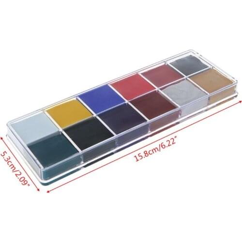 Professional Face Body 12 Colors Oil Painting Paint Pigment for Beauty Kit Makeup Cosmetic Supplies