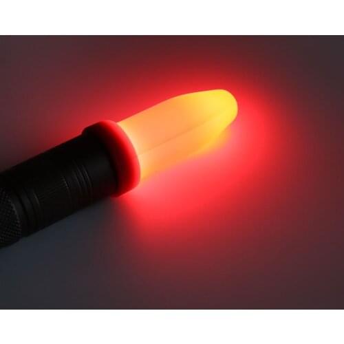 Flashlight Silicone soft elastic Red Diffuser White lamp cover Lamp shades For Head Dia. 20mm to 24mm led Flashlight torch lamp