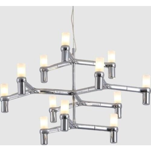 Modern Luxury Villa Foyer G9 Led Chandelier Gold Chrome Metal Pendant Chandelier Lighting Adjustable Cable Hanging Lamp Fixtures