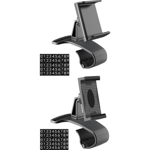 Universal Car Dashboard Mount Phone Holder Stand Clip on Cradle GPS Display Support Clip Bracket Rotatable for 3.5-6.8inch Phone