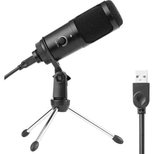 USB Microphone Vocals Recording Gaming Live Broadcast Mic for Laptop Computer