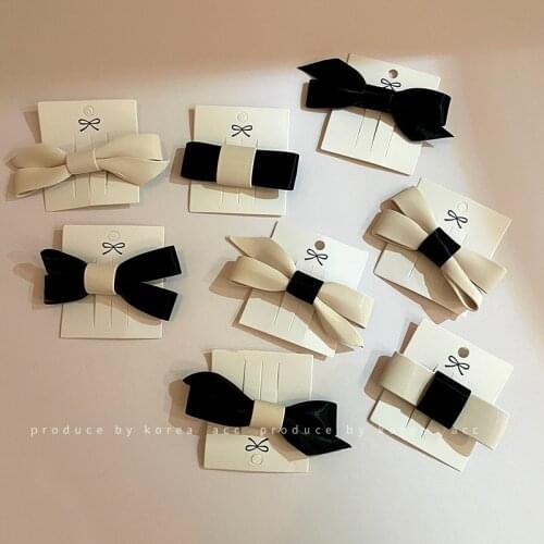 Sharp-angled flat-angle bow, leather hairpin, duckbill clip, Korean design, fresh temperament, hairpin, fashion headdress