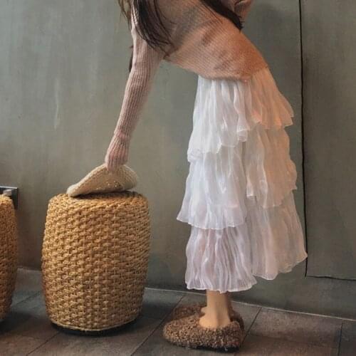 Woman Skirts 2021 Spring And Summer Chiffon Skirt Womens Skirt Mujer Faldas Saias Mulher