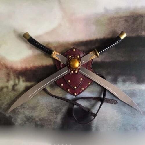 1/6 Scale Double Sword Knife Model Ancient Roman Warrior Samurai Sword for 12in Action Figure Soldier Accessories Scene Toy