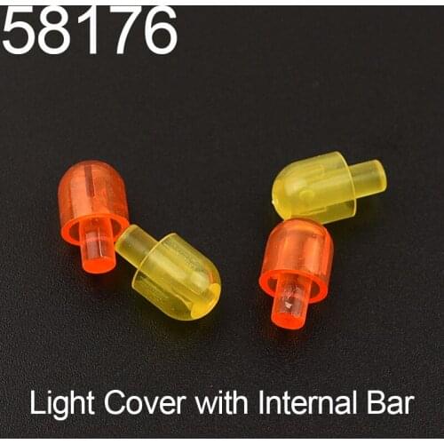 10PCS 58176 High-Tech Building Block Light Cover with Internal Bar Bricks Accessories Parts MOC DIY Education Build Toys