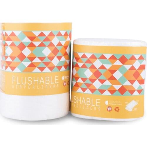 100pcs/roll Disposable Bamboo Fiber Diaper Liners Infant Baby Single Use Soft Cloth Nappy Insert