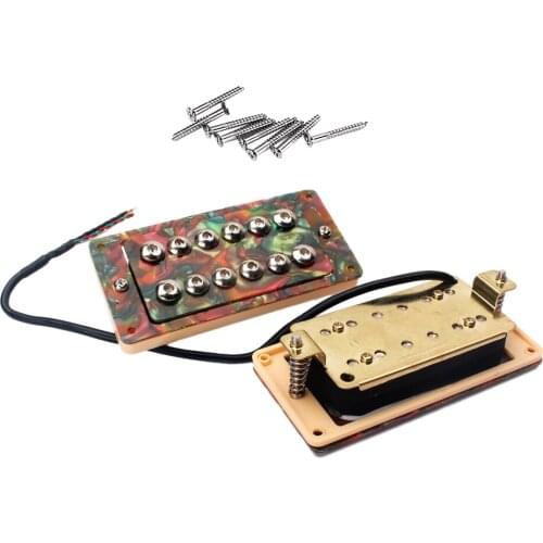 2Pcs Ceramic Magnets 6 Strings Dual Coils Pickups for Electric Guitar Accessory