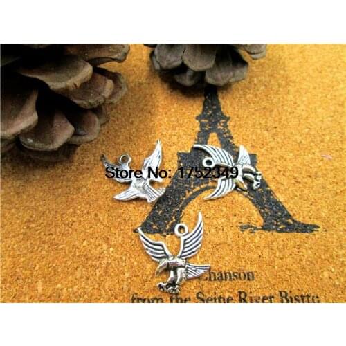 20 Pcs,Eagle Antique Silver Charms,Eagle Charms,Tibetan Silver Tone Pendant Charms,Jewelry Findings,DIY