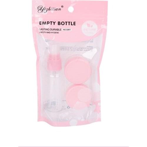 4 Pieces PP Plastic Portable Empty Small Travelling Subpackage Refillable Bottle Set Skin Care Cosmetic E911