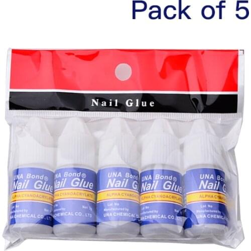 5PCS Nail Glue Mini Professional Nail Adhesive Suitable Sticky Nails Rhinestone Glue Nail Glitter Acrylic Glue Nail Art Adhesive