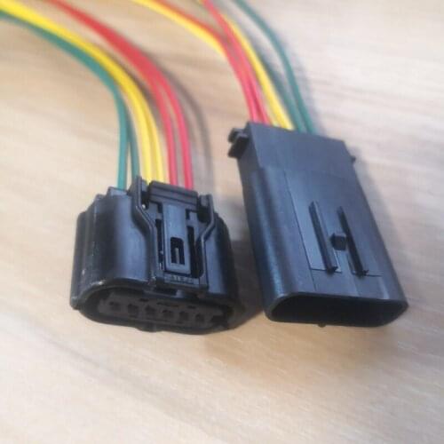 6 Pin/Way Male Or Female Accelerator Pedal Plug Reversing Radar Connector Wire Harness Pigtail 90980-12303 6189-1083 For Toyota