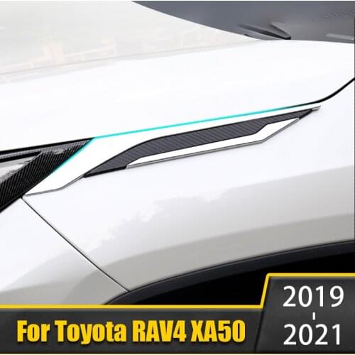 For Toyota RAV4 2019 2020 2021 RAV 4 XA50 Decorate Accessories ABS Plasti Car Leaf Board Decoration on Shark Gills Trim Stickers