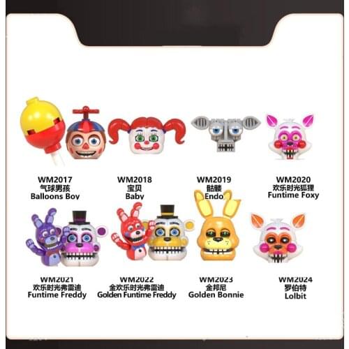 Movie Series Action Figures Funtime Freddy Golden Funtime Freddy Golden Bonnie Mini Bricks Assembled Blocks Model Toys Gift