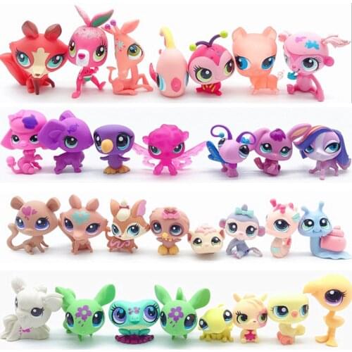 Pet Shop Figure Toys Kitty unicorn Dog Animal Action Toy Collection Rare Glam Kids Toy Gift