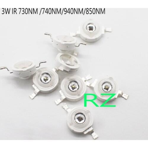 3W Infrared IR High Power Led Light 3 Watt 940NM /850NM/730NM 740NM FOR IR led DIY