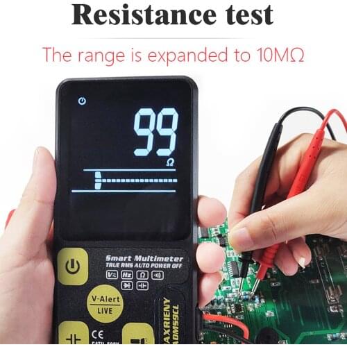 MAXRIENY ADMS9CL 3.5 Inch EBTN LCD Intelligent Automatic Digital Multimeter AC/DC Voltage Resistance Frequency Capacitance Meter