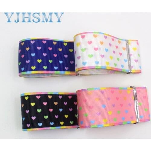 I-19817-1946,38 mm 5 Yard Love printed grosgrain ribbon, 10 years DIY hair bow wedding holiday family party birthday decoration