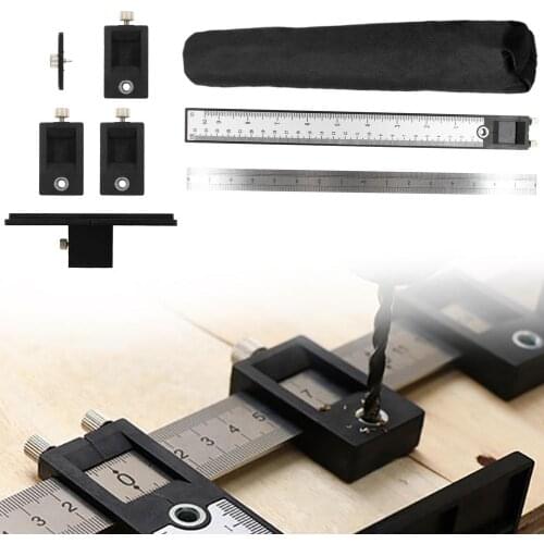 Multifunction Punch Locator Tool Set Detachable And Portable Hardware Jig With Other Tools For Installing Kitchen Drawer Cabinet
