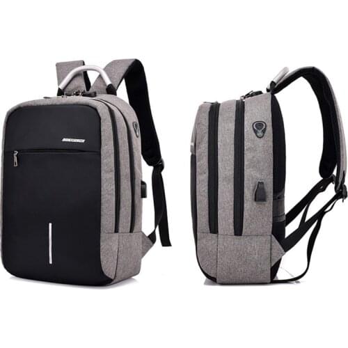 13.3 Laptop Bag Man Backpack USB Charging Waterproof Password Anti Theft Fashion Casual School Computer Teenager Zipper Bags