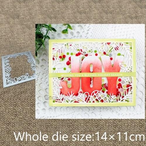 New Design Craft Metal stencil mold Cutting Dies Winter Frame decoration scrapbook die cuts Album Paper Card Craft Embossing