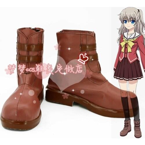 Charlotte Nao Tomori cos low-heel shoes Cosplay Shoes Halloween cosplay boots Anime Custom-made