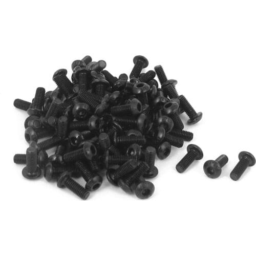 Wholesales item M3x8mm Thread Button Head Hex Socket Cap Screw Bolt 100 pcs