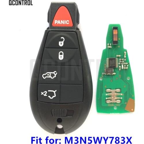 QCONTROL Car Remote ID46 7941 Chip Smart Key for JEEP Frequency 433MHz Commander Grand Cherokee M3N5WY783X / IYZ-C01C Control