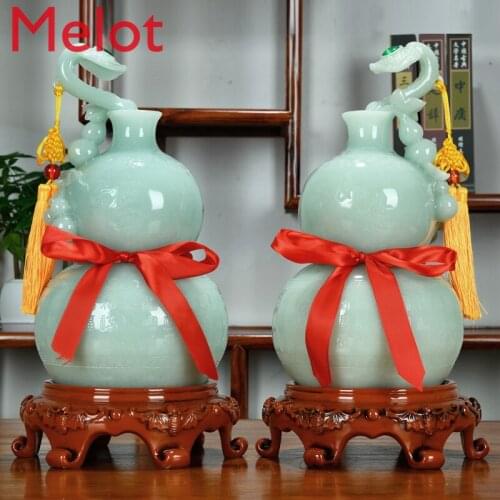 Ruyi Gourd Ornaments Large Lucky Jade Crafts Living Room Office Decorations Hallway Feng Shui Business Gifts