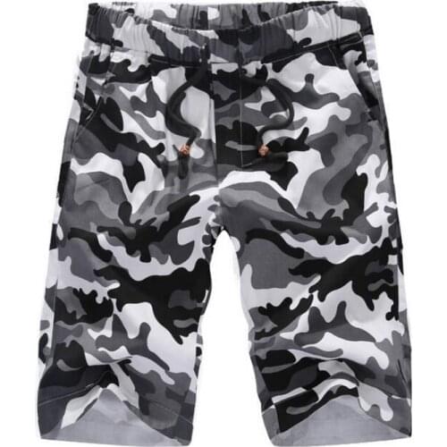 Summer Camo Cargo Shorts Cotton Camouflage Male Jogger Camo Cargo Shorts Men beach shorts Five-point pants