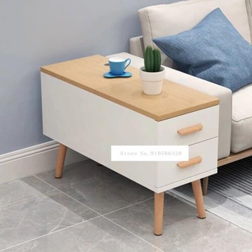 Nordic Sofa Side Cabinet Gap Corner Table Modern Multifunctional Locker Bedroom Living Room Side Cabinet 80 * 30 * 60cm