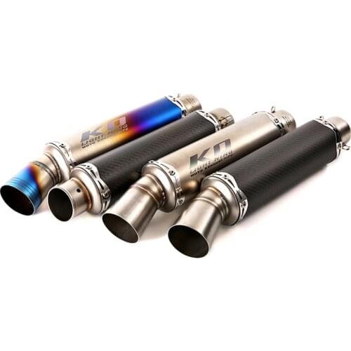 Universal 38-51 mm Motorcycle Muffler Street Bike Scooter Exhaust Pipe Removable DB Killer Escape Stainless Steel Carbon Fiber