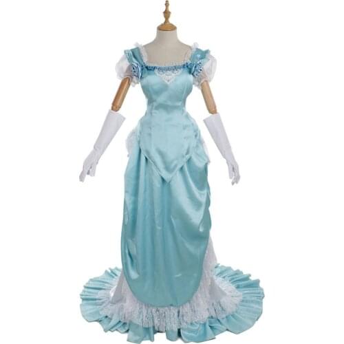 Womens Vintagen Medieval Renaissance Gothic Lolita Victorian Dress Ball Gown Adult Halloween Cosplay Costume