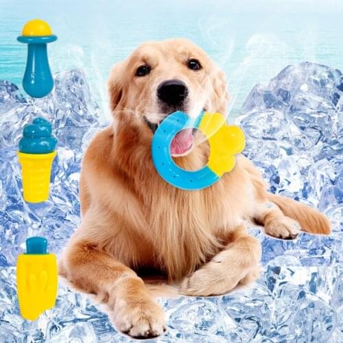 Pet Chew Cooling Dog Toys Safe Resistant Bite Ice Cream Ice Cream Donuts Dog Toys