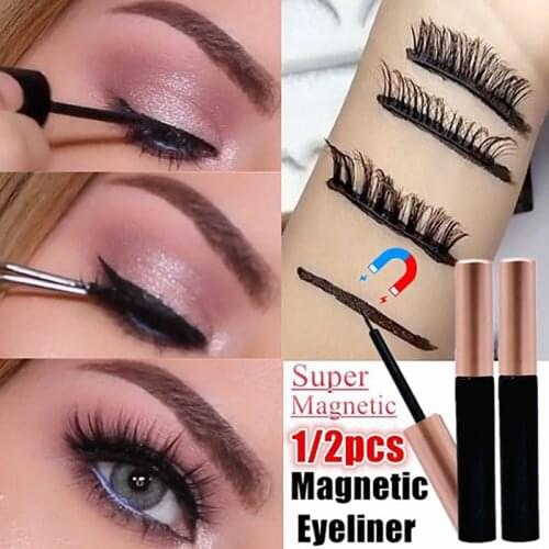 Liquid Eyeliner Natural Waterproof Universal Black Magnetic Eyeliner for Fake Eyelash Extension Magnet Lashes Eye Makeup Tools
