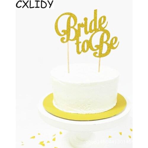 Gold Silver Glitter Bride to be Cake Flag Topper Bachelorette party Bridal Shower wedding Engagement Table Centerpiece Decoratio