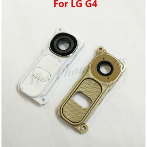 10PCS/lot Back Camera Glass Lens Cover + Frame Holder For LG G4 Rear Camera Bezel Frame Cover