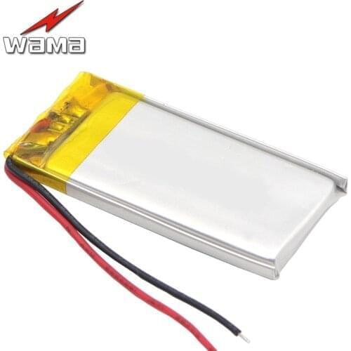 20x WAMA 502040 380mAh Li-Polymer Over-Charging Protected PCB 3.7V Rechargeable Batteries for Bluetooth Speakers Eletronics